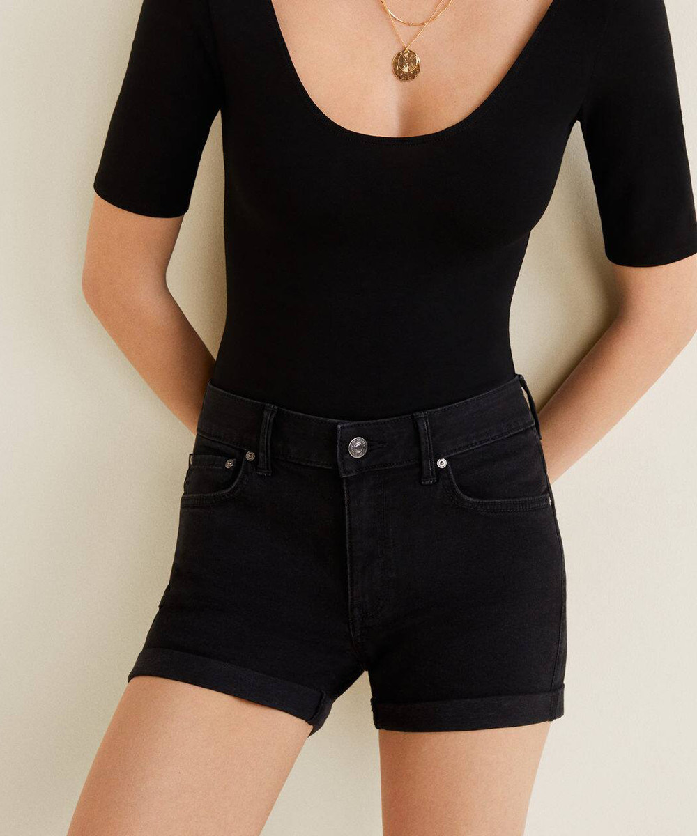 Pantaloni Scurti Mango, negru, 34