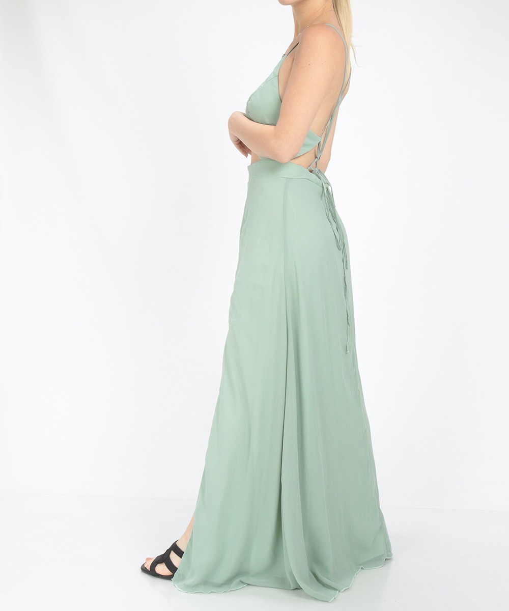Rochie lunga SHEIN, verde, S - 1 | YEO