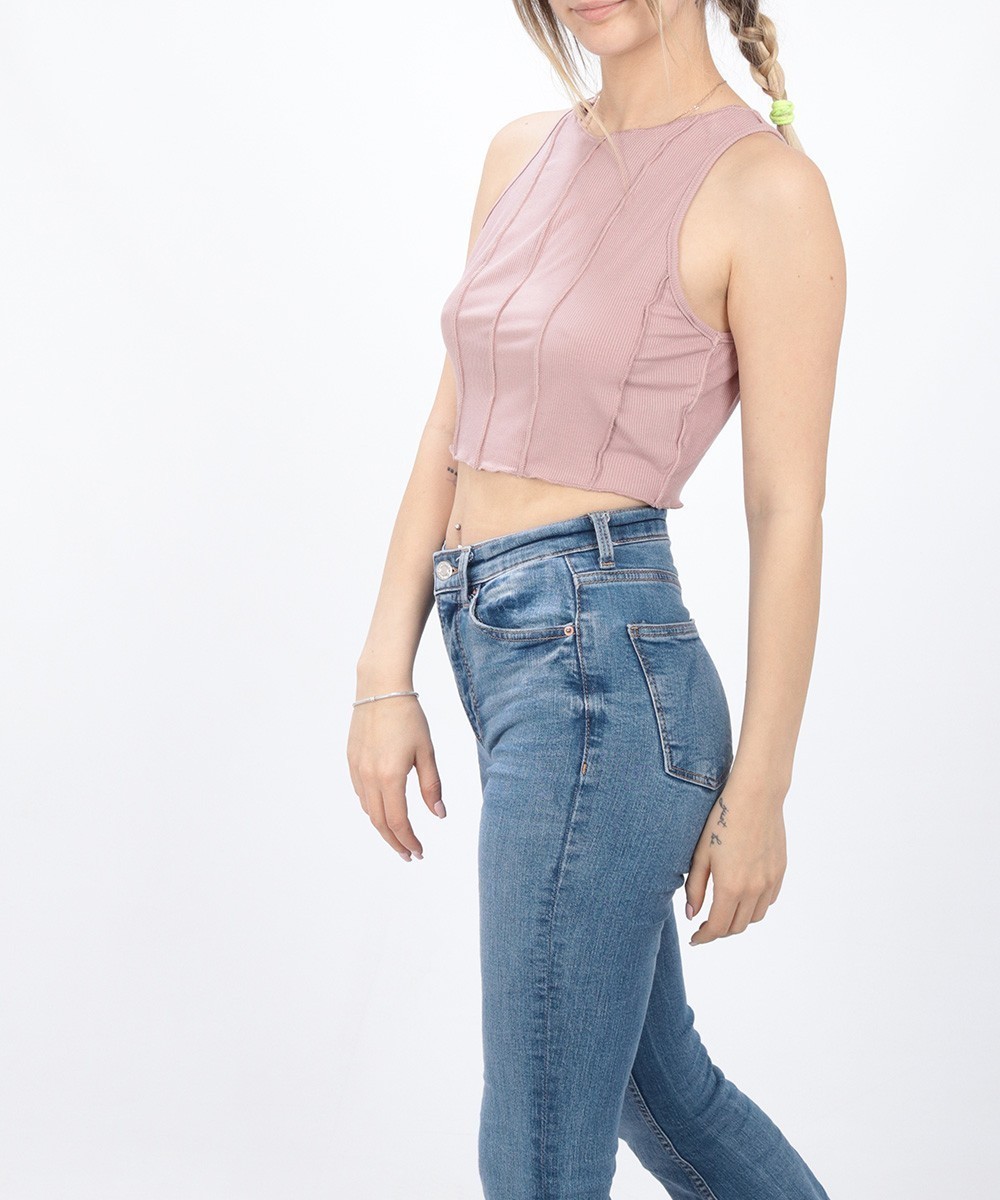 Top SHEIN, roz pudra, S - 1 | YEO
