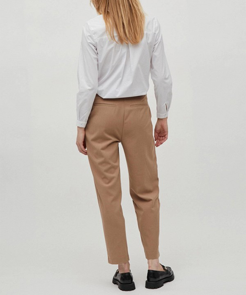 Pantaloni Vila, maro - 1 | YEO