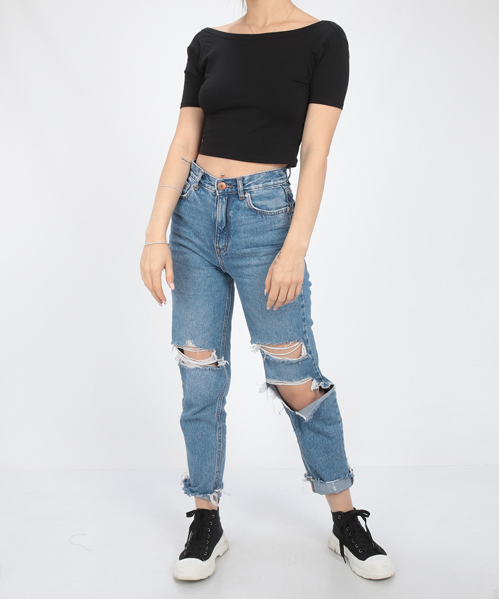 Top Sinsay, negru, L