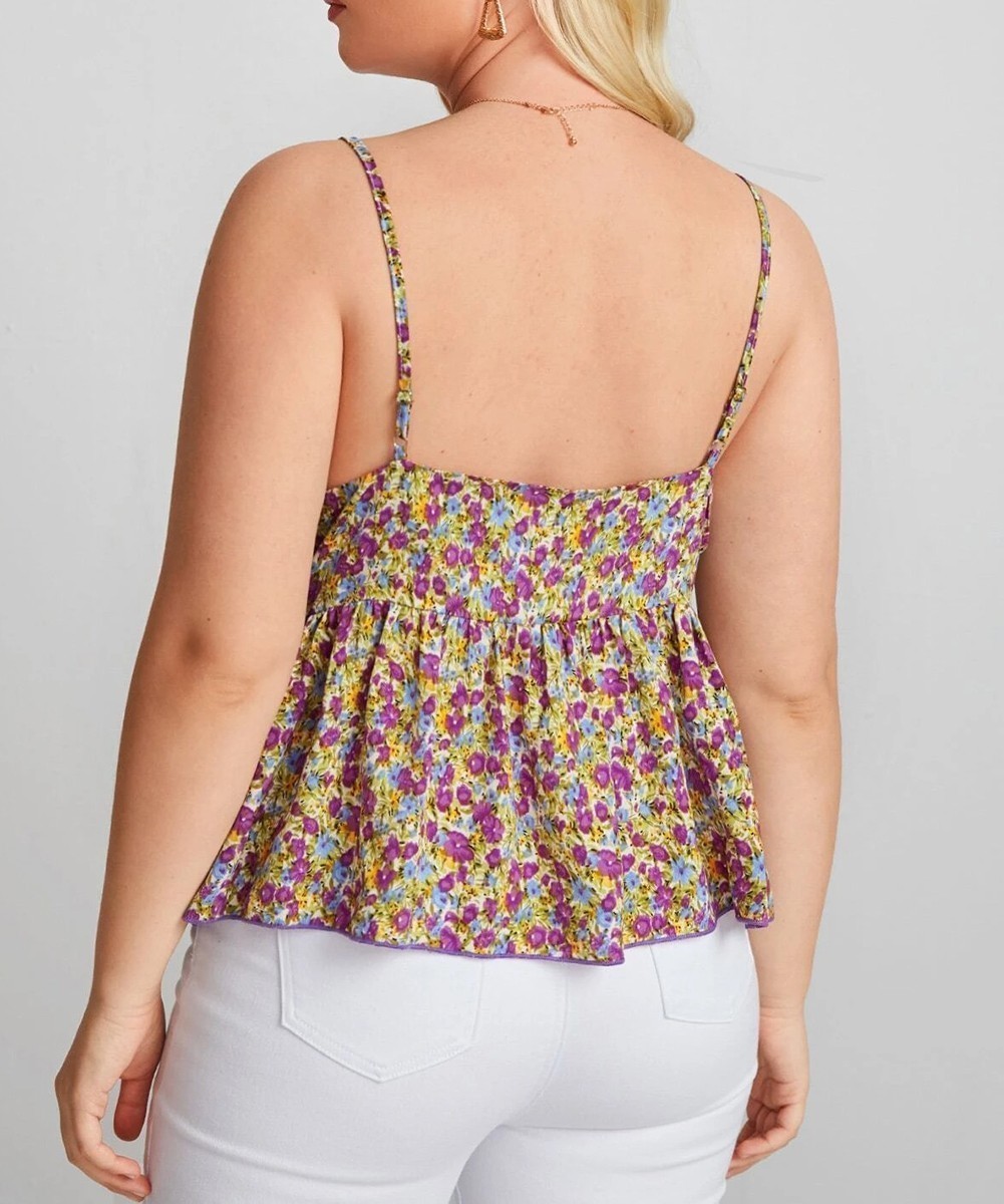Top SHEIN CURVE, floral, 1 XL - 1 | YEO