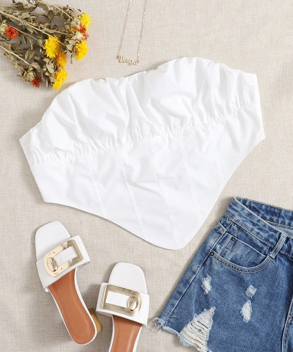 Top SHEIN CURVE, alb, 0 XL