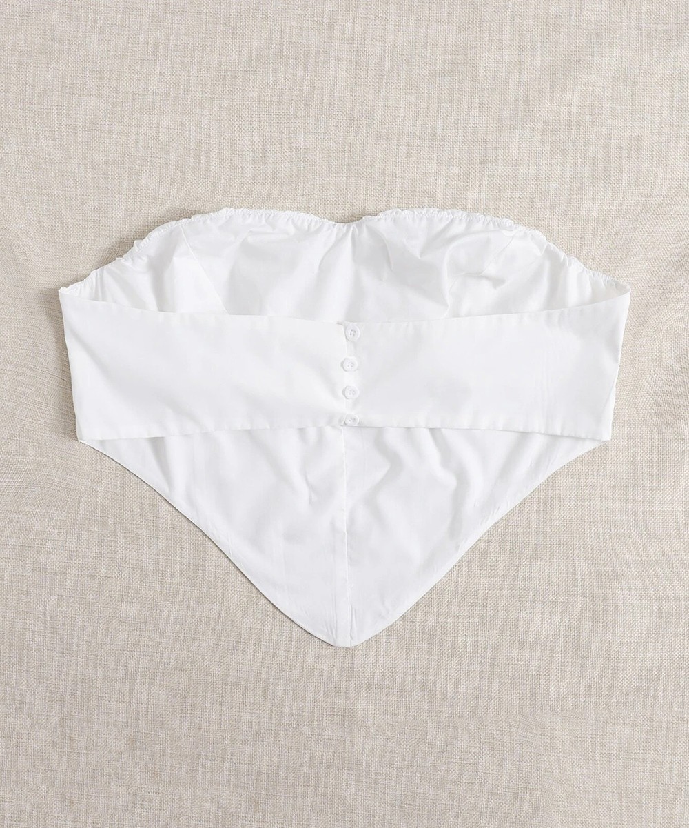 Top SHEIN CURVE, alb, 0 XL - 1 | YEO