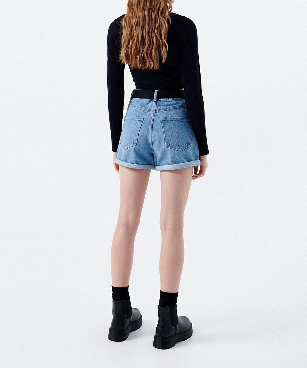 Pantaloni Scurti CROPP, albastru, 32 - 1 | YEO