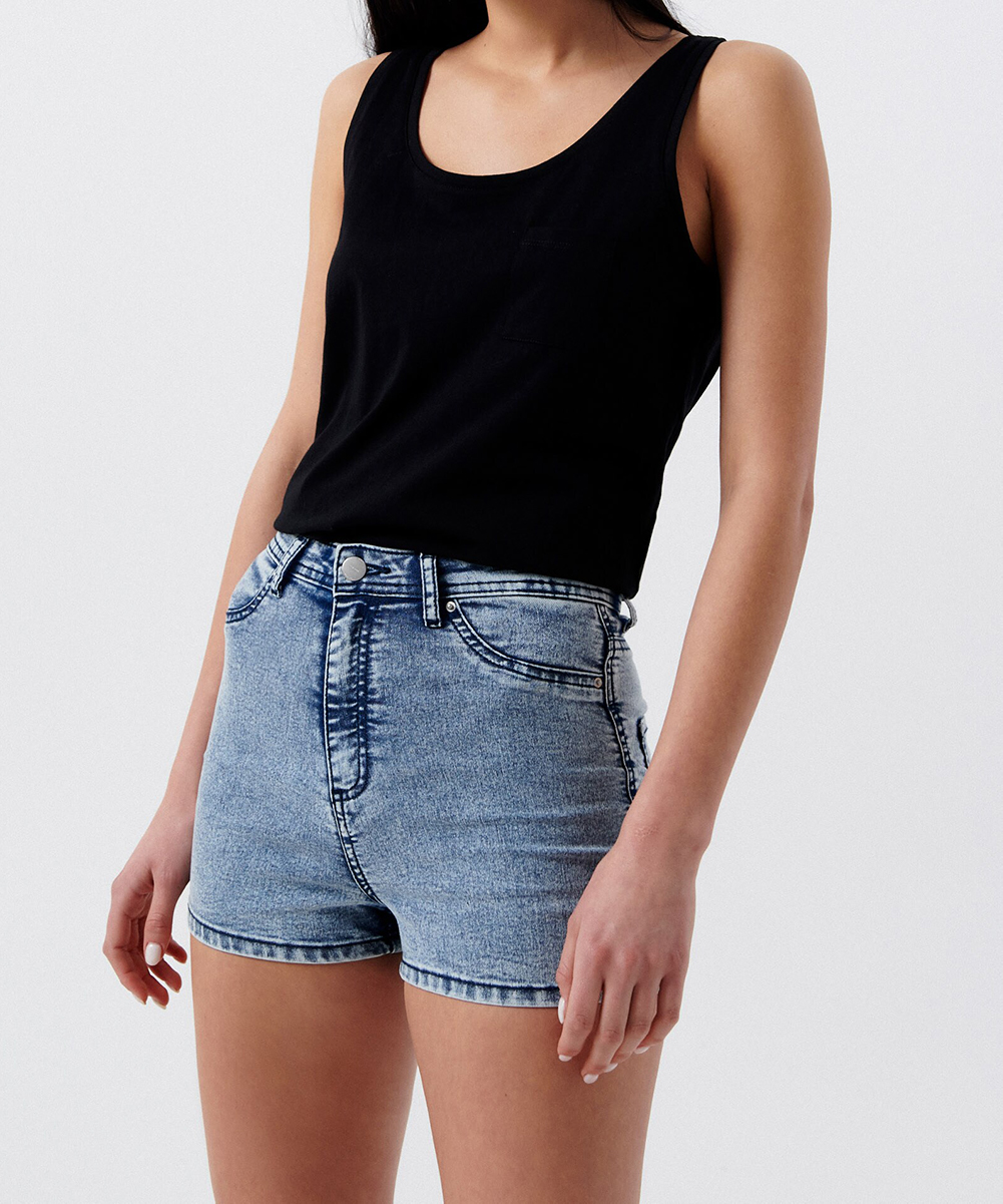 Pantaloni Scurti CROPP, albastru, 32