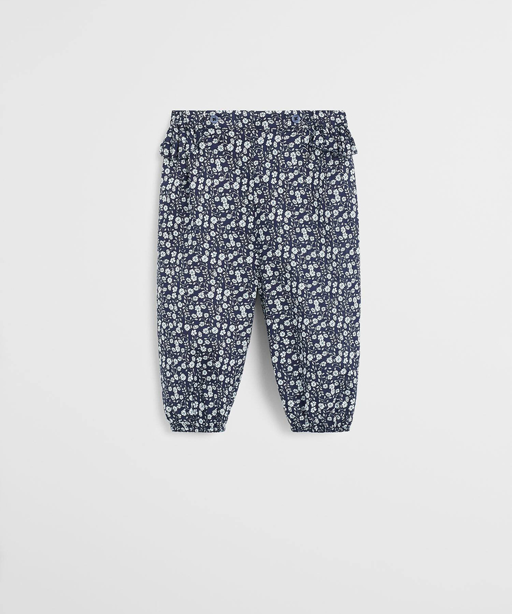 Pantaloni Mango Kids, bleumarin, 1-3 LUNI