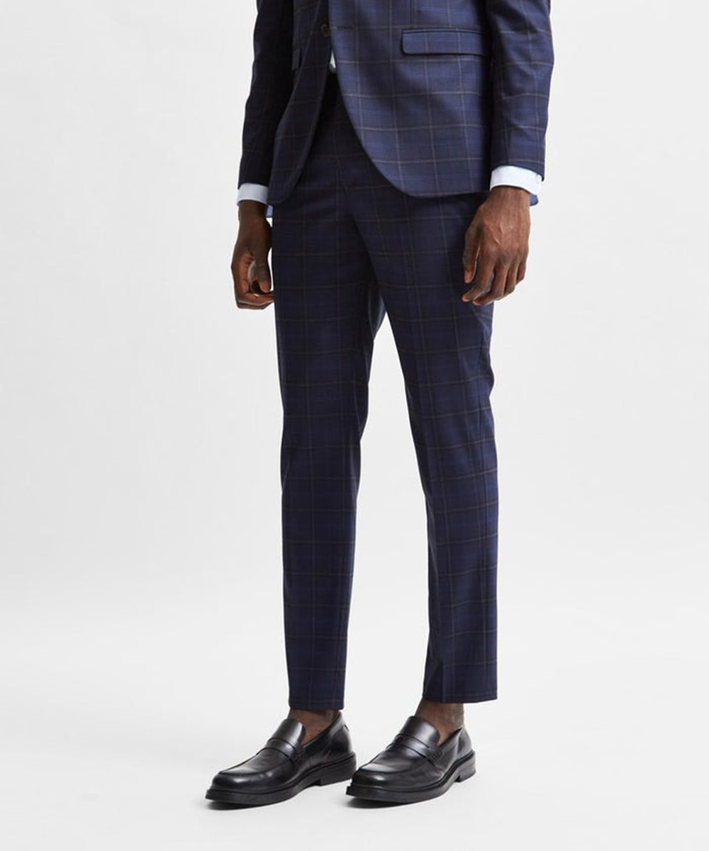 Pantaloni Selected, bleumarin