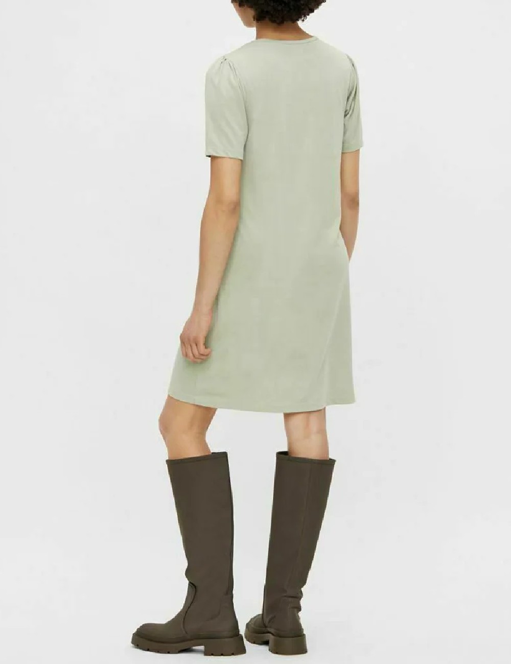 Rochie scurta Pieces, verde deschis, M - 1 | YEO