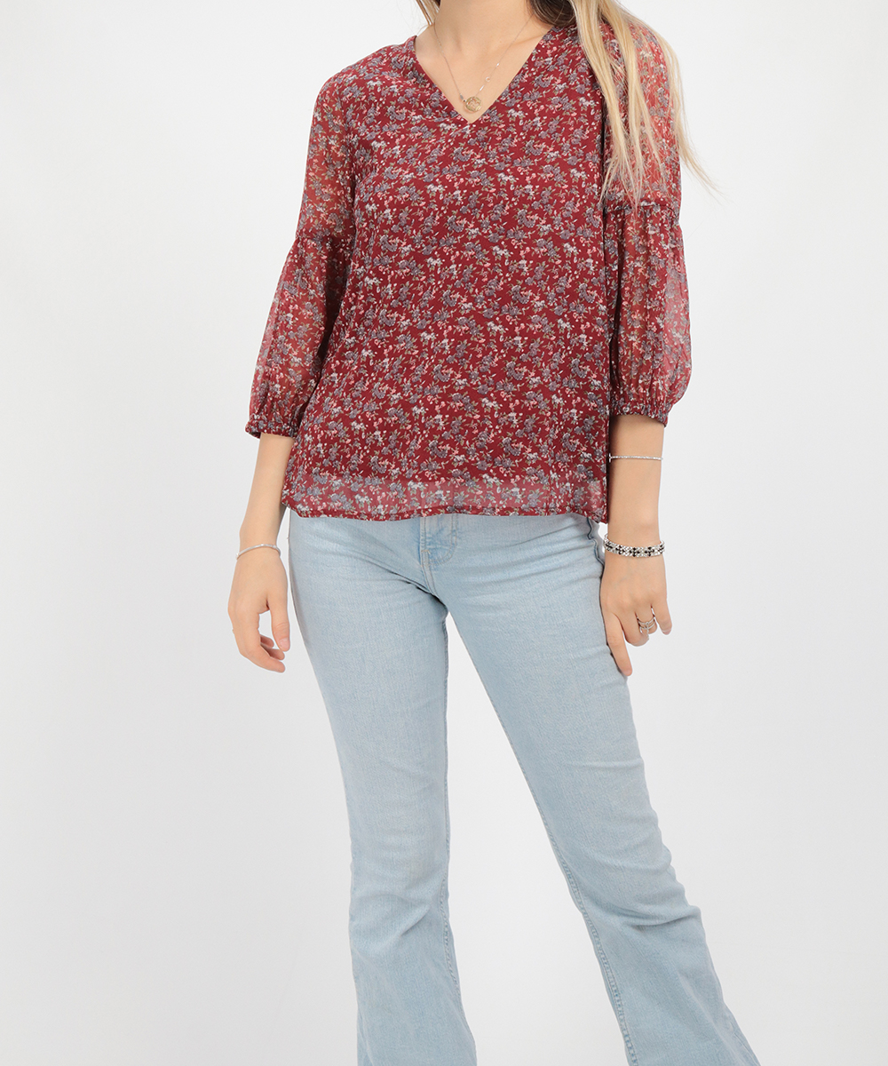 Camasa Vero Moda, visiniu, XS