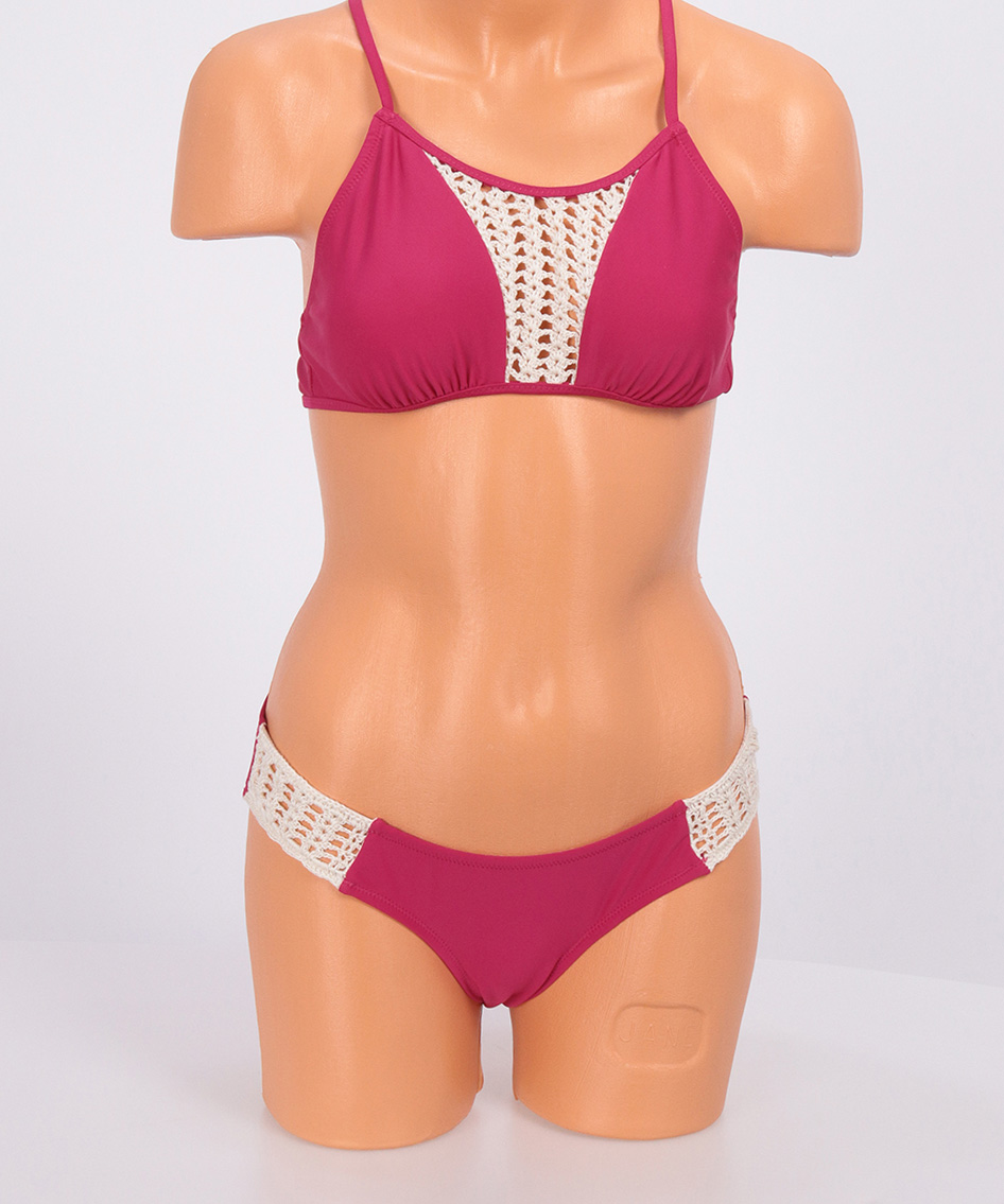 Costum de baie Twintip, magenta, M