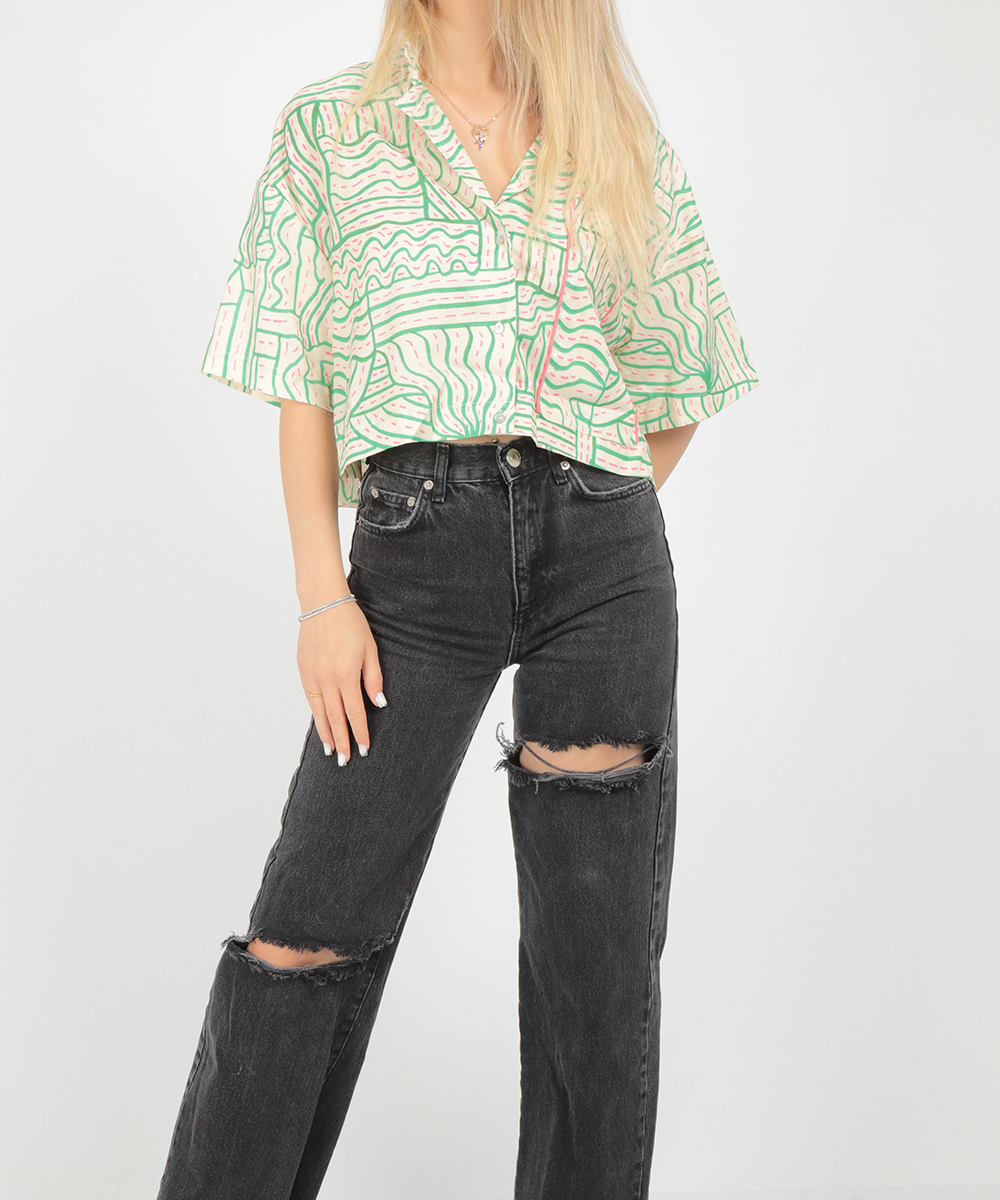 Camasa SHEIN, verde, XS