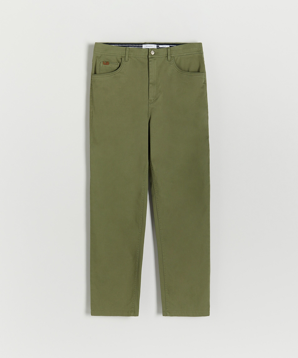 Pantaloni Reserved, verde, M