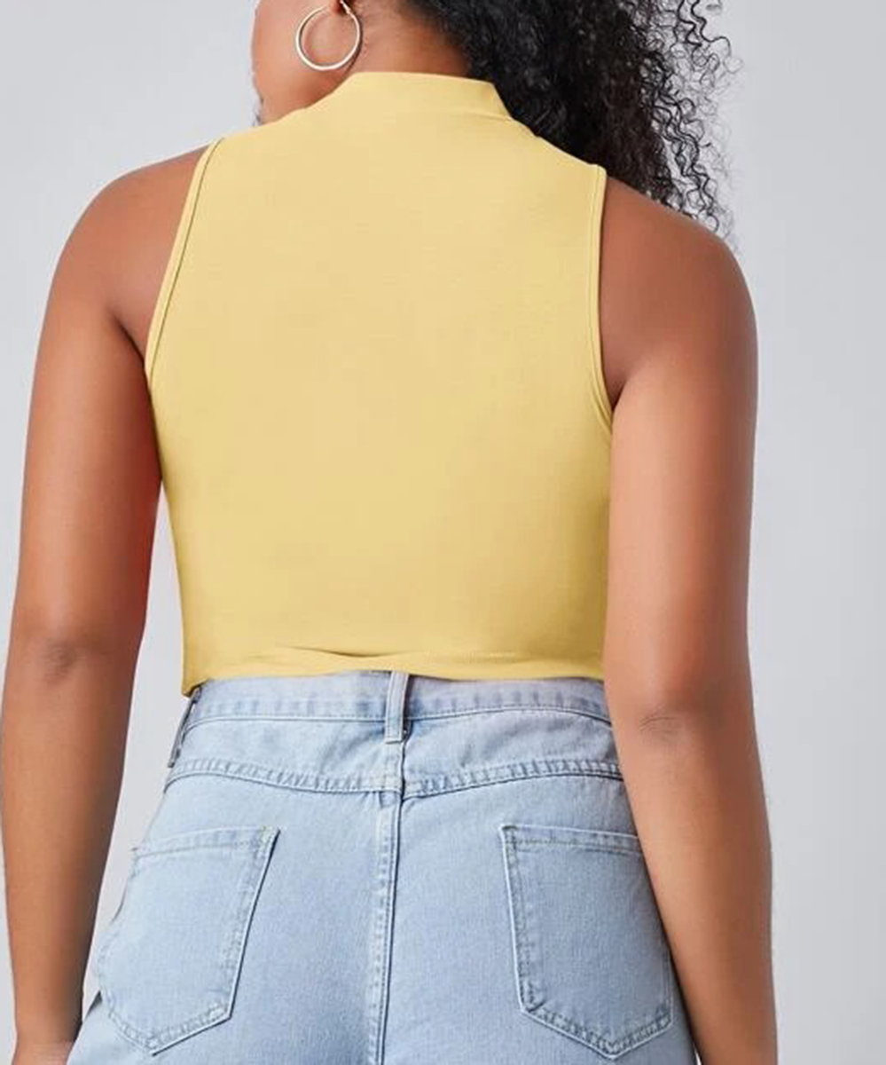 Top SHEIN CURVE, galben, 2XL - 1 | YEO
