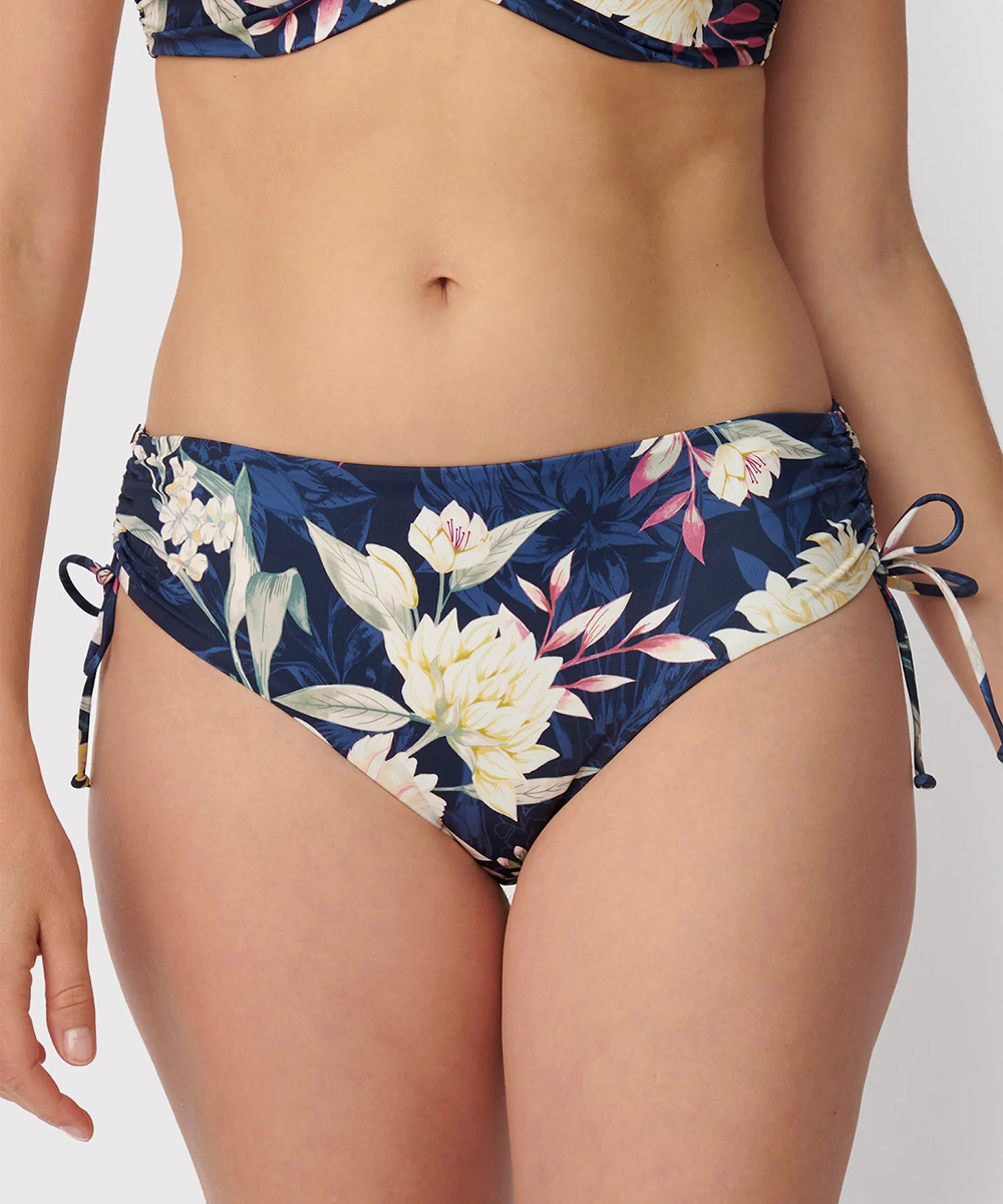 Chilot de baie Botanical Leaf Midi Triumph, bleumarin
