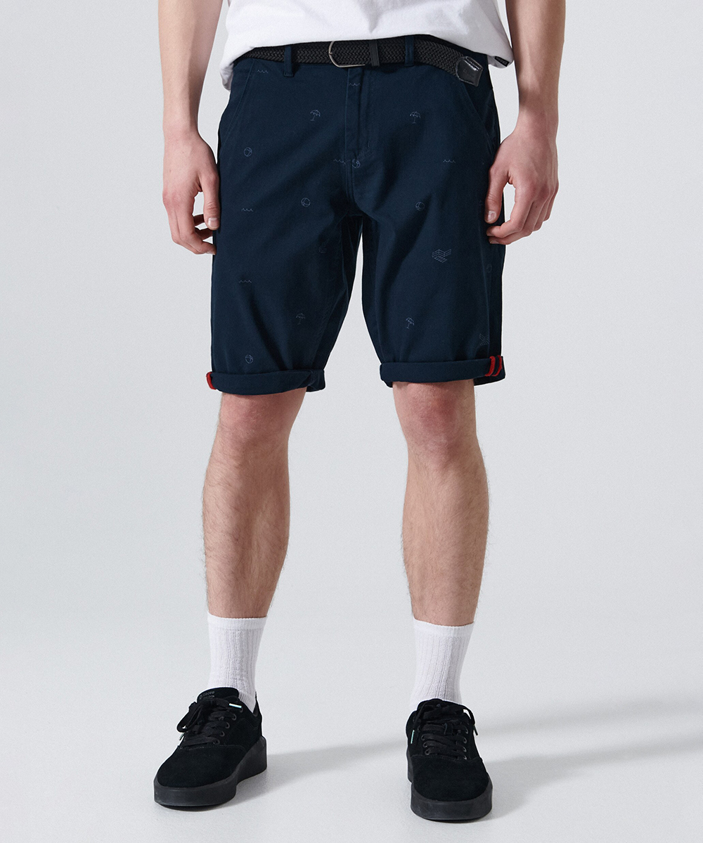Pantaloni Scurti CROPP, bleumarin, 28