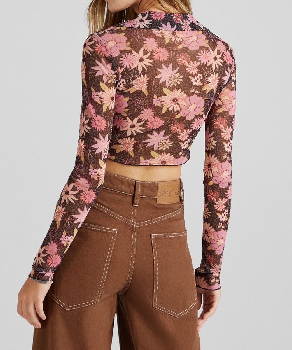 Top Bershka, floral, XS - 1 | YEO
