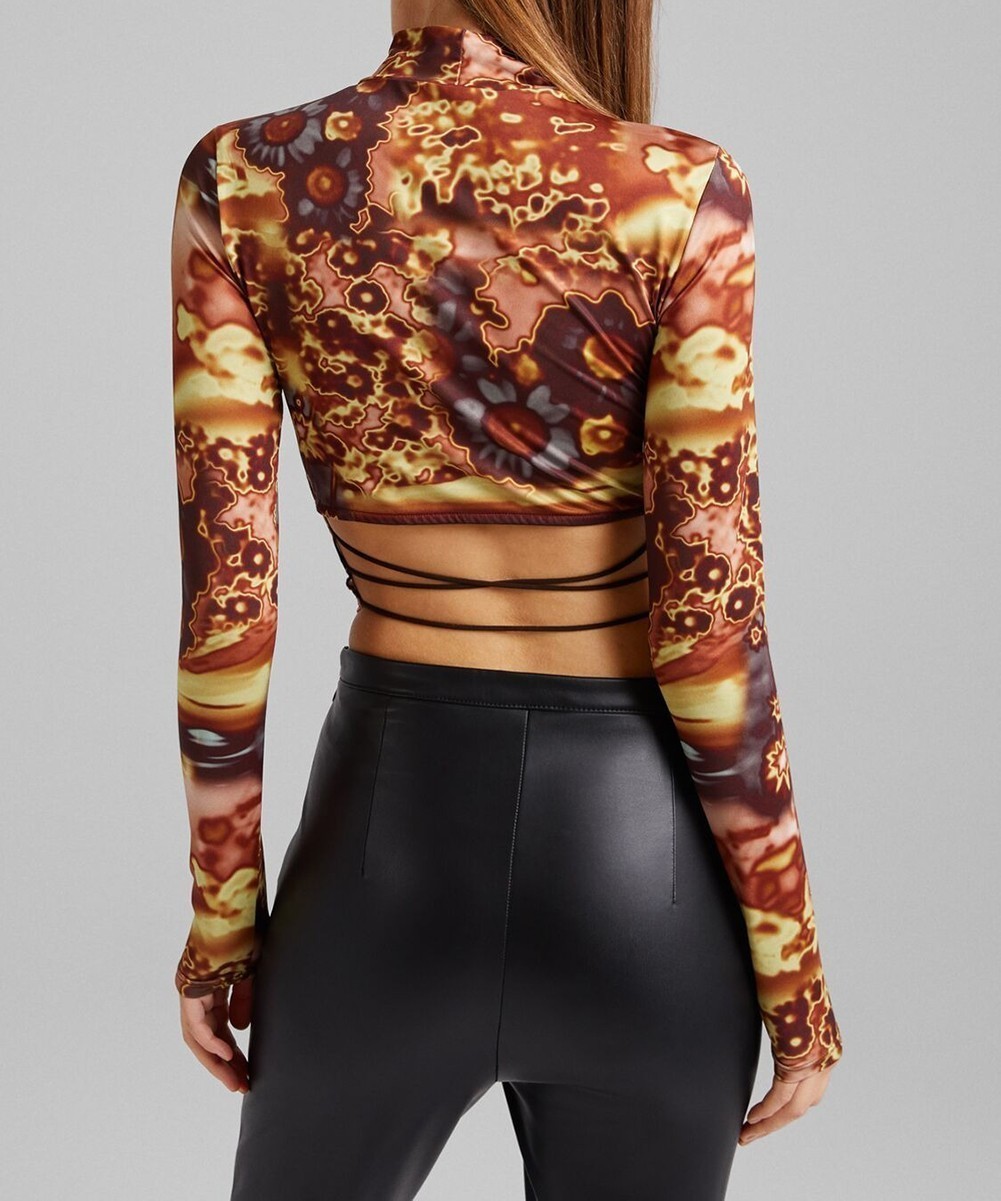Top Bershka, maro, XS - 1 | YEO