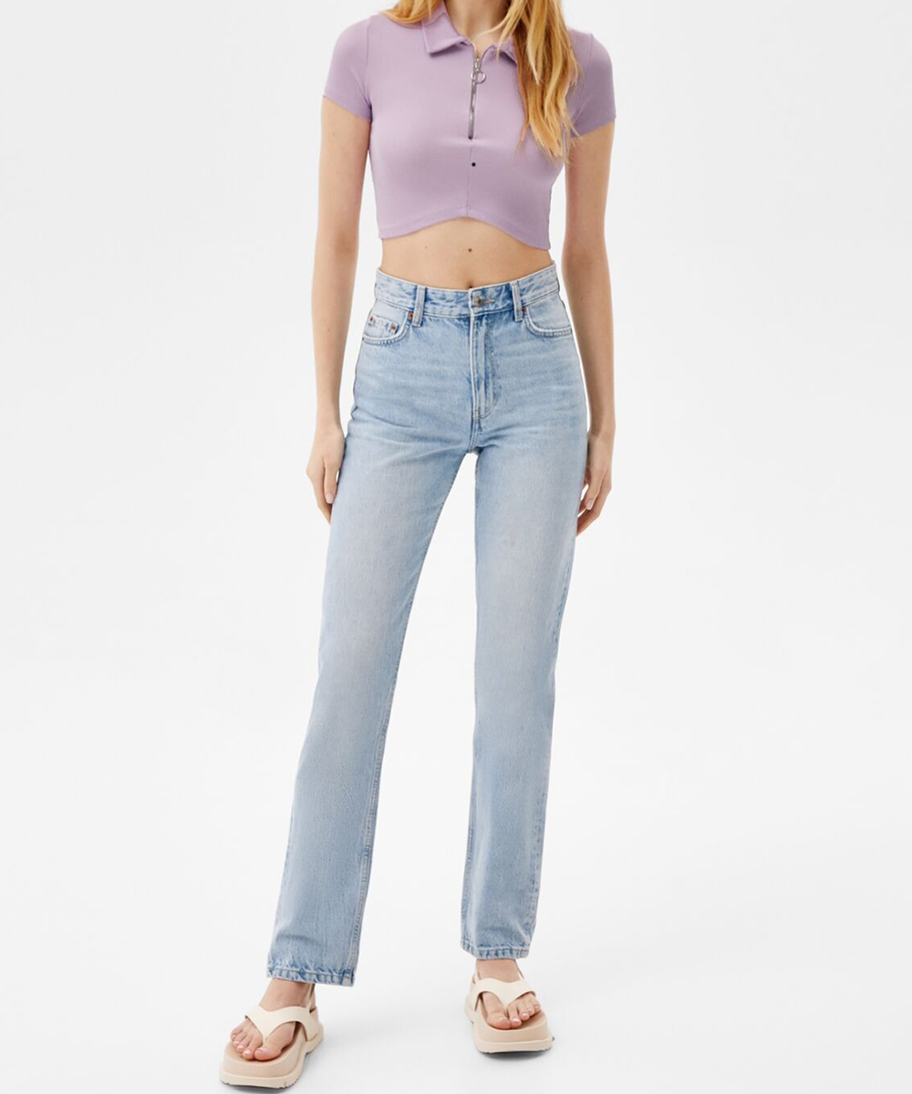 Top Bershka, mov, XS