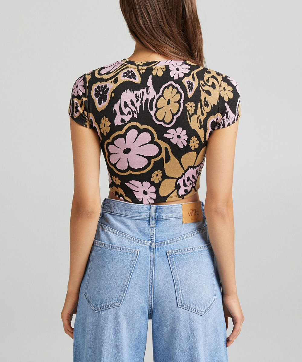 Top Bershka, mix culori, XS - 1 | YEO
