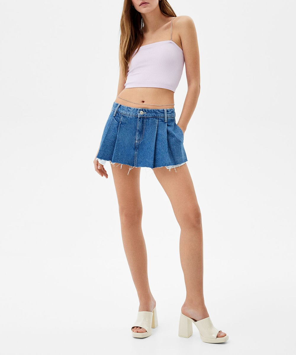 Top Bershka, mov, M