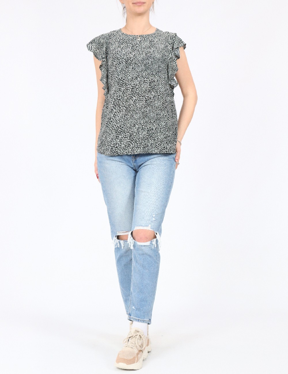 Bluza Stradivarius, negru, S - 1 | YEO