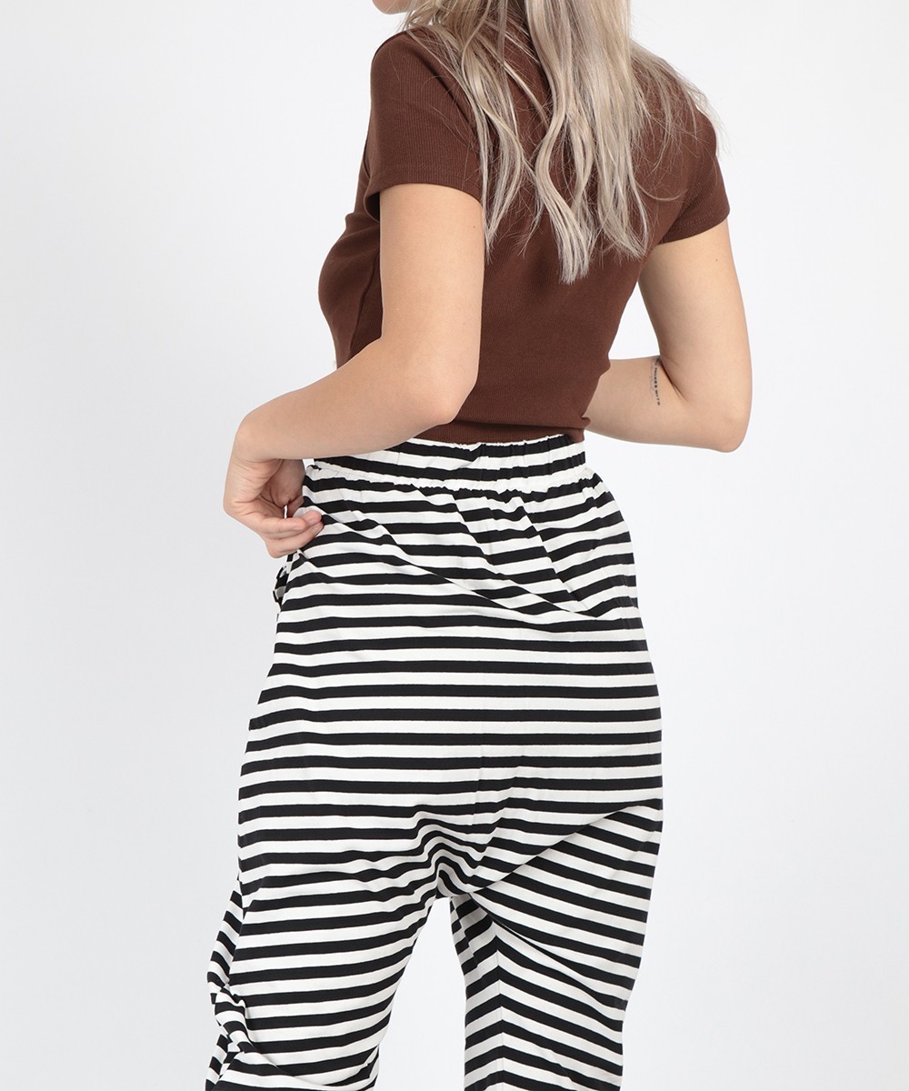 Pantaloni Vero Moda, alb/negru - 1 | YEO