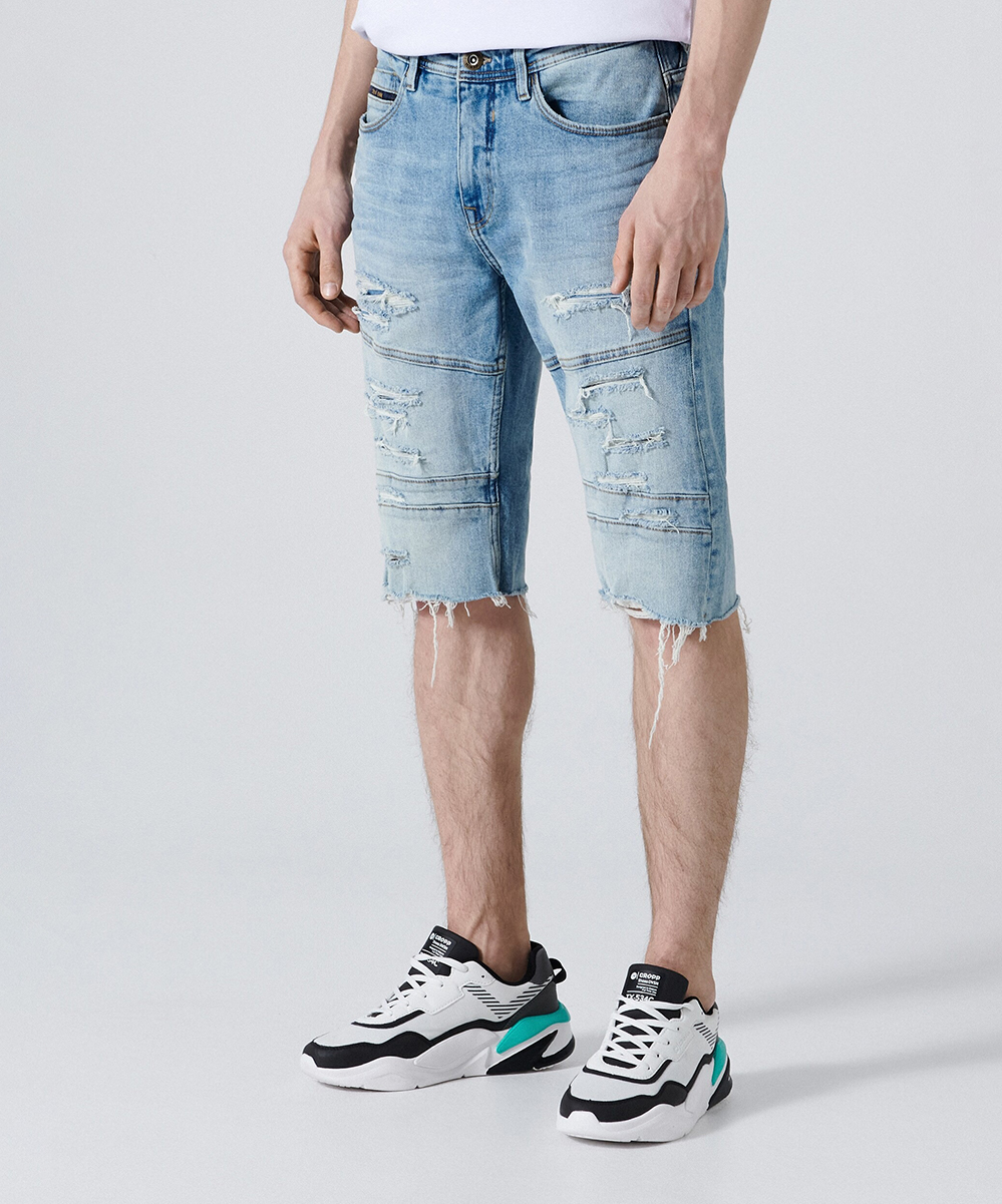 Pantaloni scurti CROPP, albastru, 28