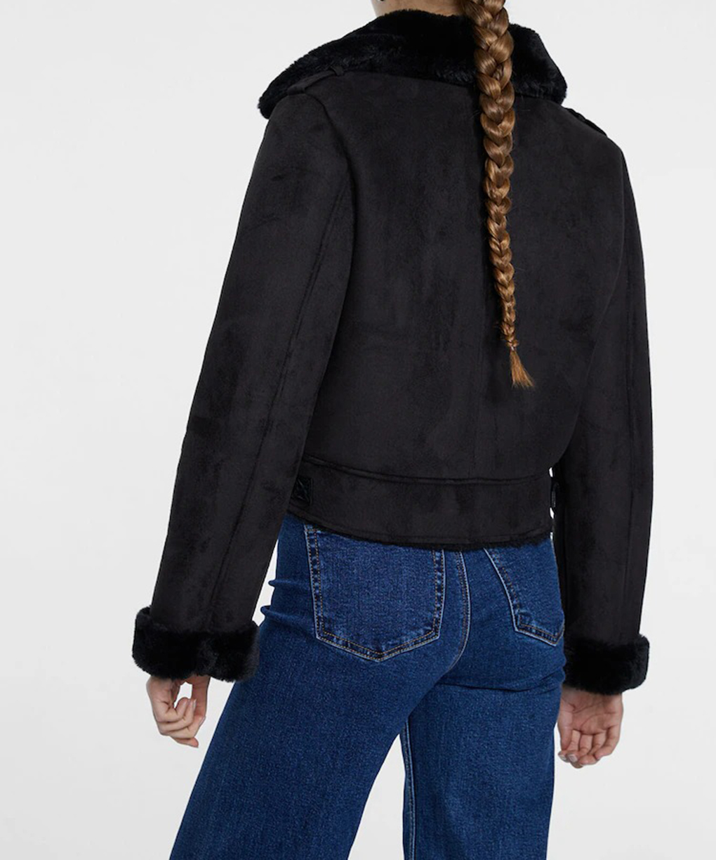 Geaca Stradivarius, negru - 1 | YEO