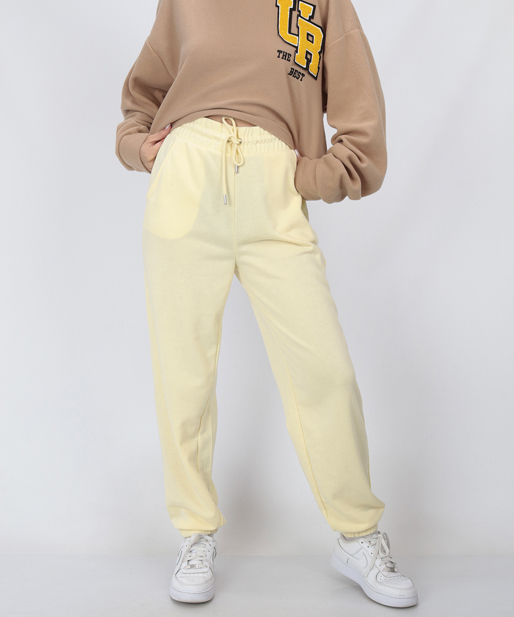 Pantaloni Stradivarius, galben, L