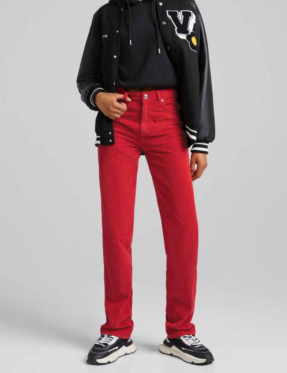 Pantaloni Bershka, rosu