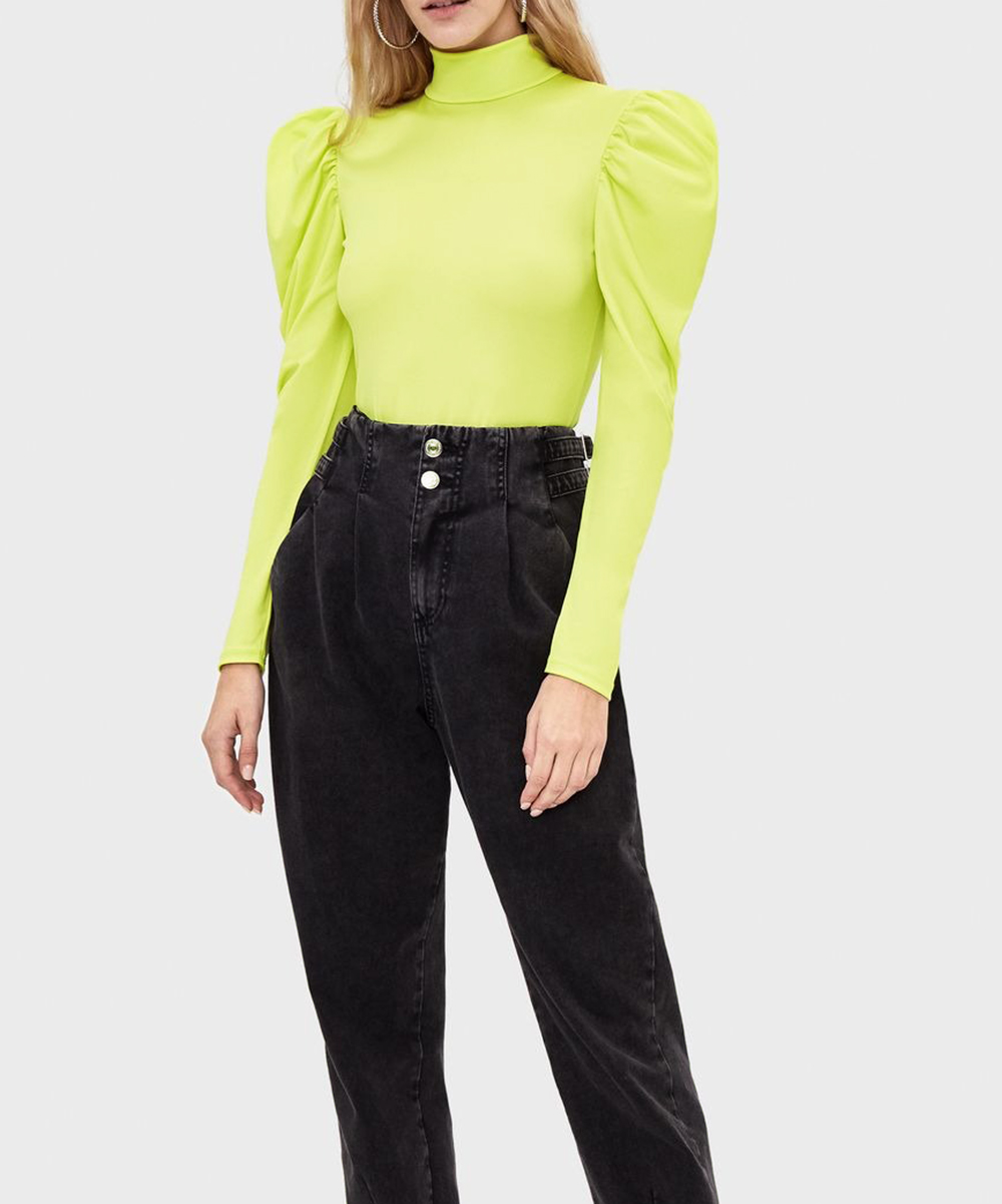 Body Bershka, verde, XS
