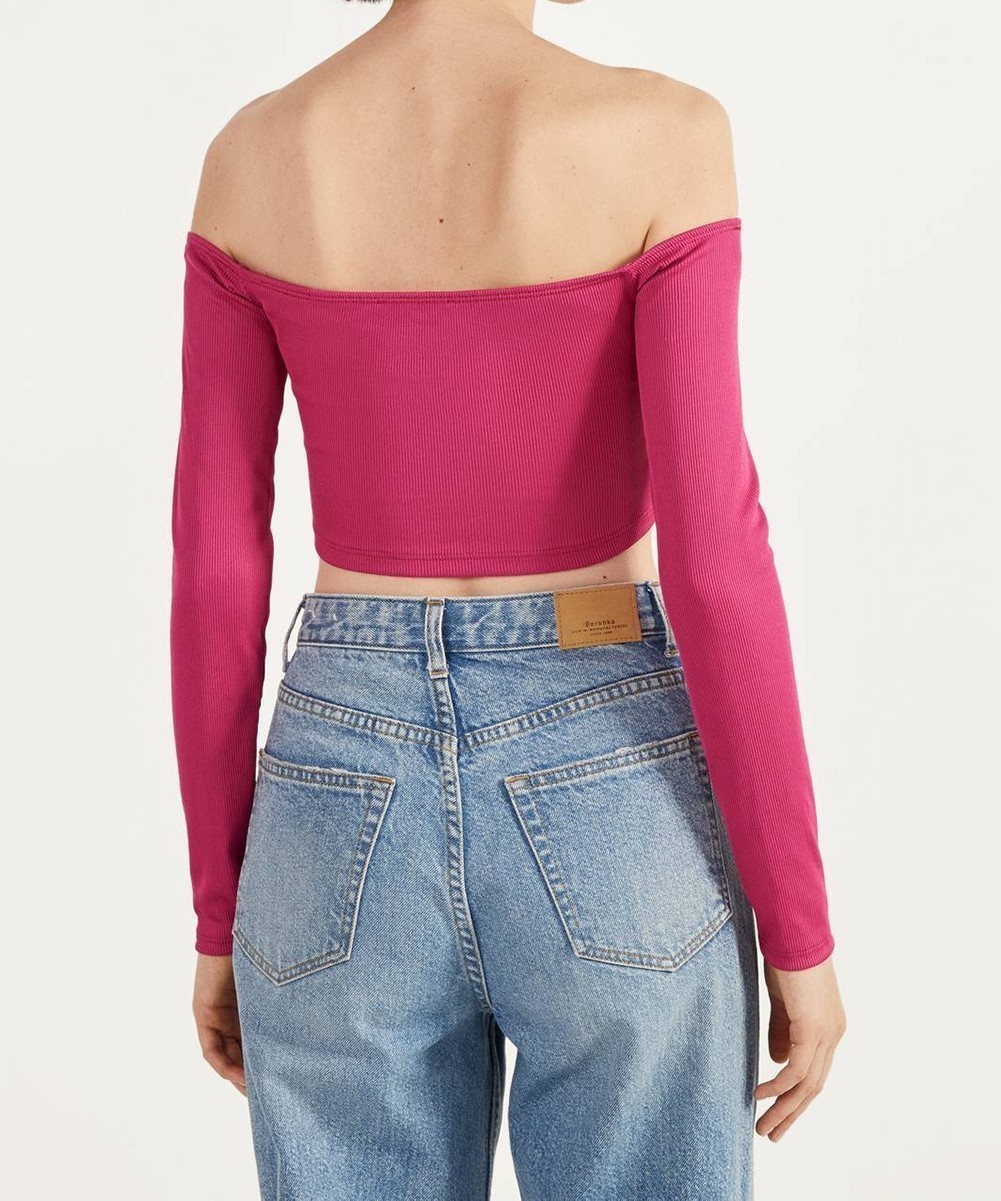Top Bershka, magenta, M - 1 | YEO
