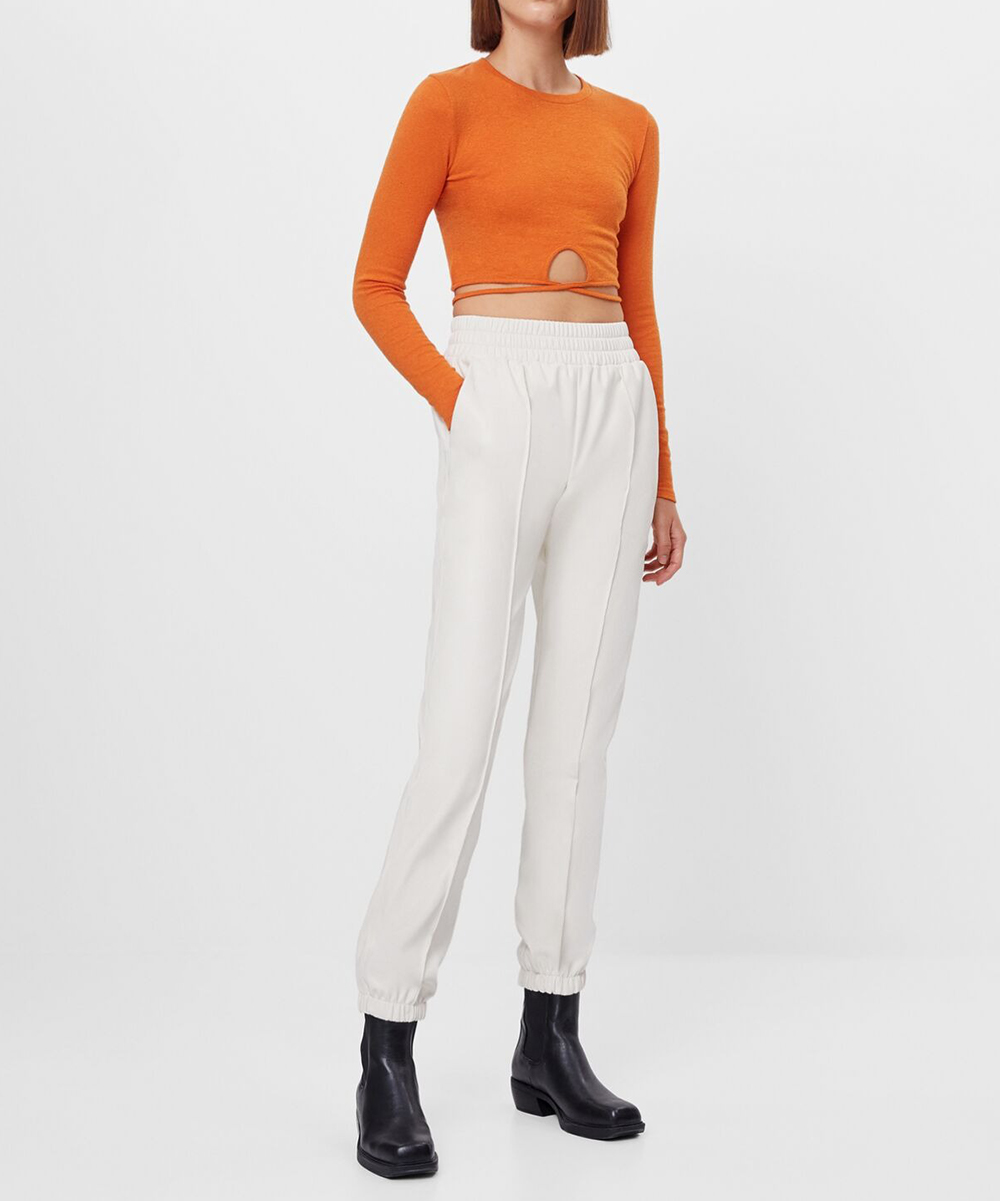 Top Bershka, portocaliu, L
