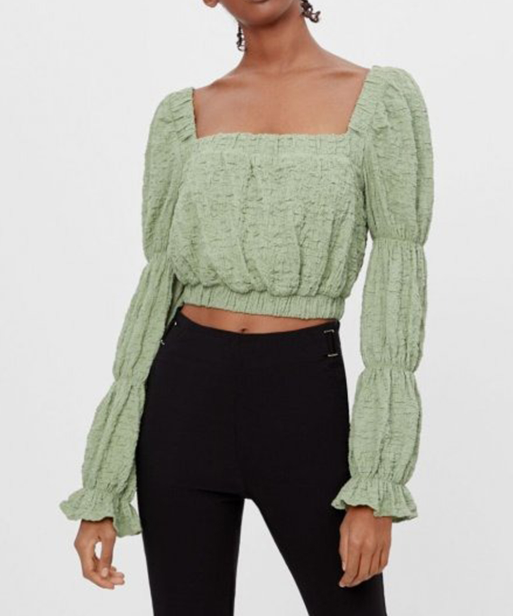 Top Stradivarius, verde, M