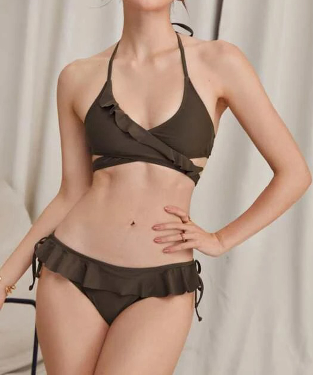Costum de baie SHEIN, maro, S