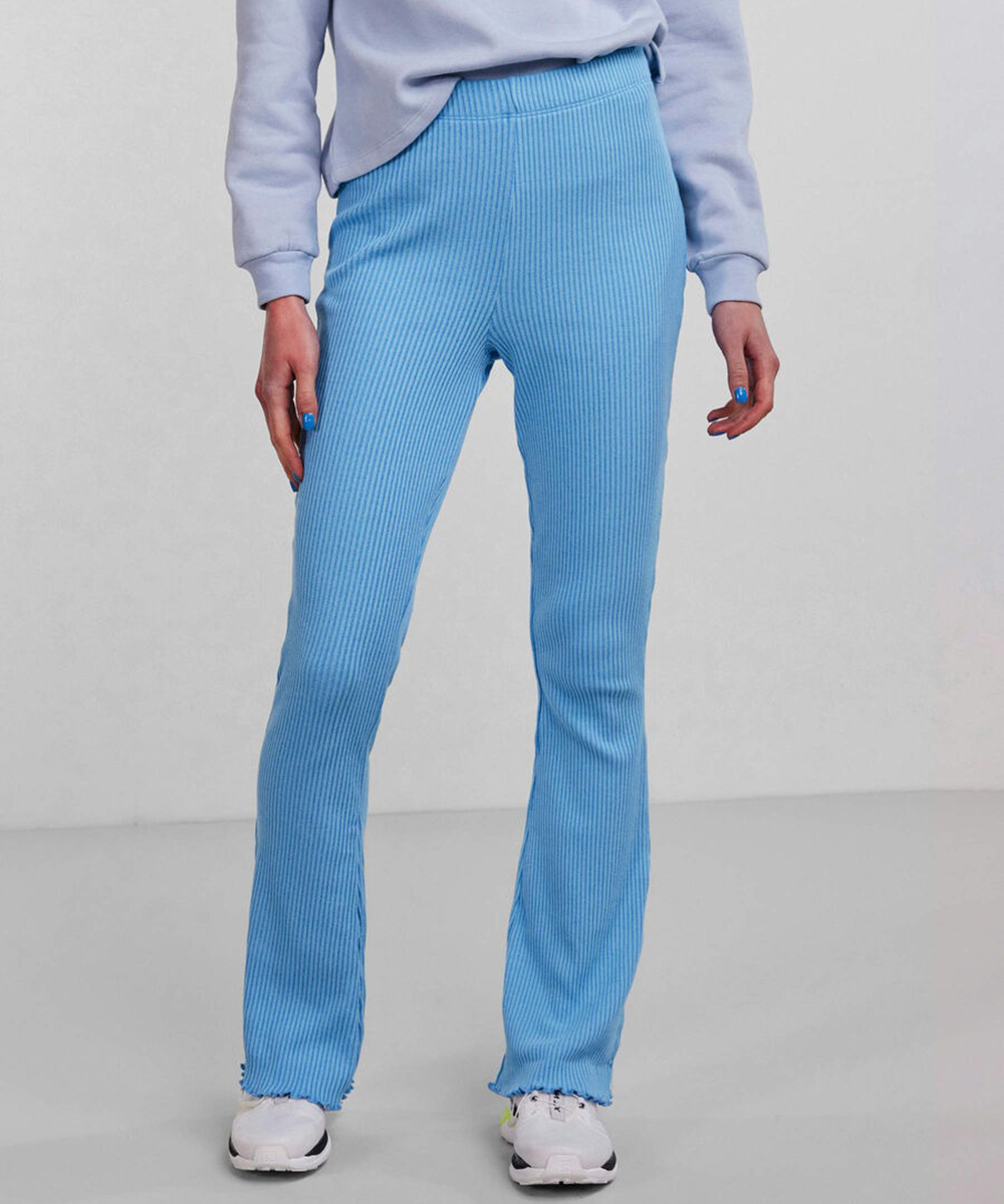 Pantaloni Pieces, albastru, M