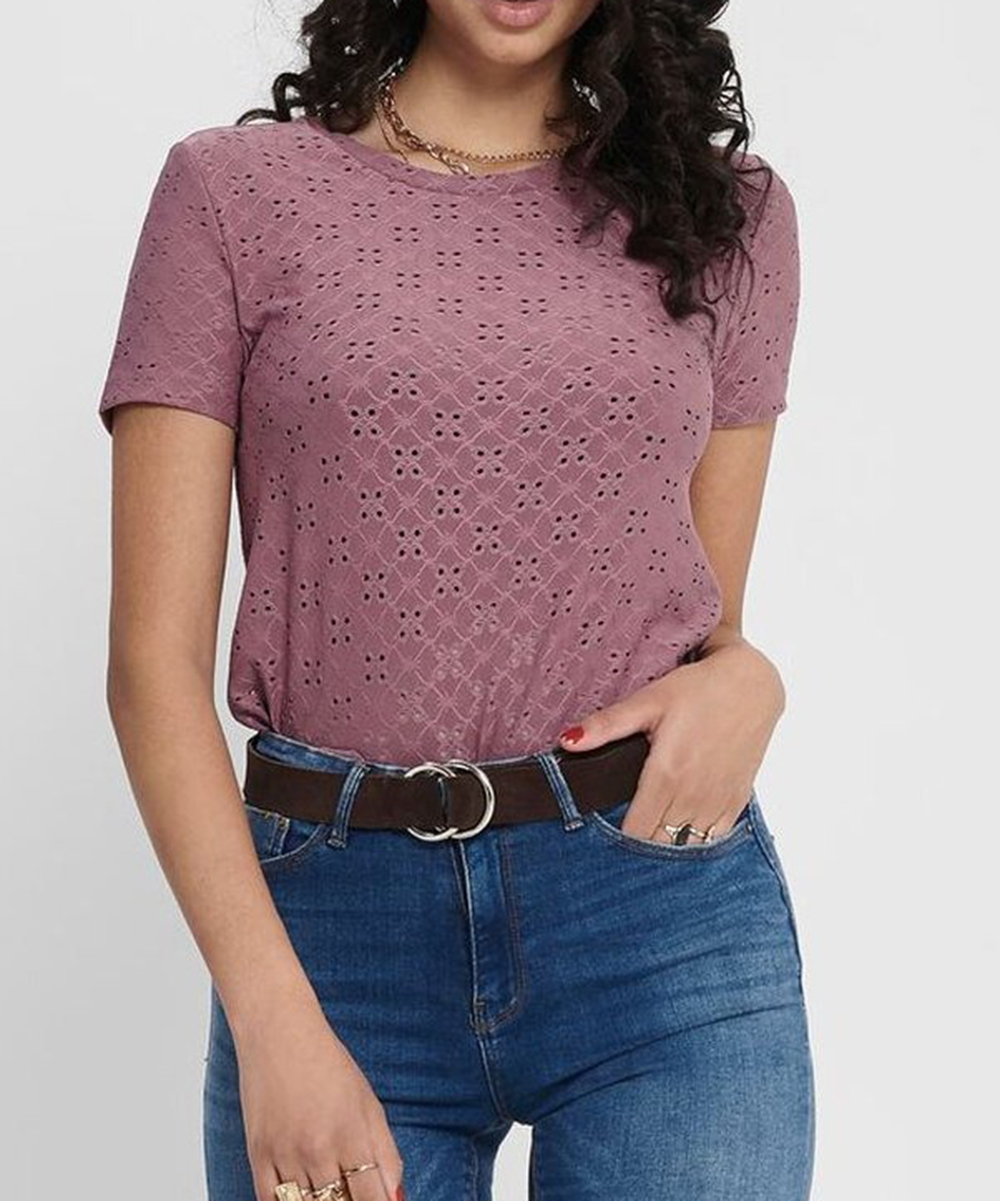 Bluza Jacqueline de Yong, roz pudra inchis