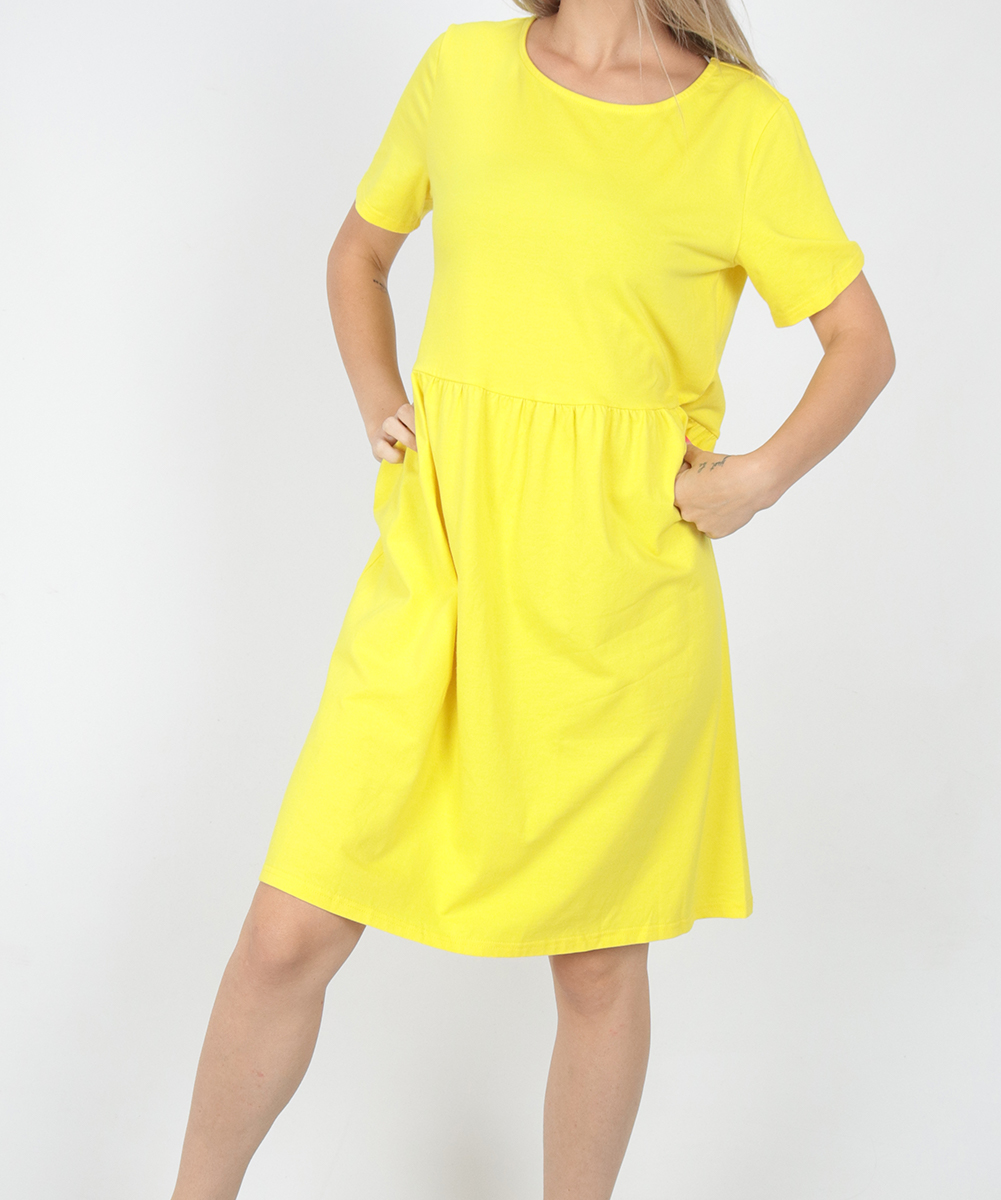 Rochie scurta Pieces, galben