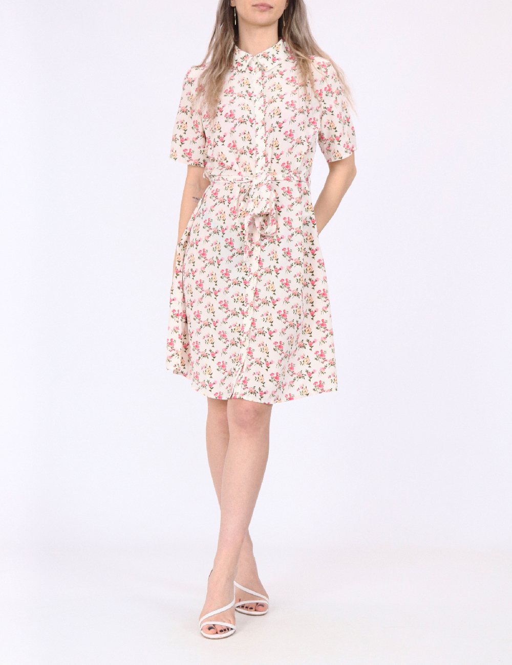 Rochie scurta Pieces, floral, M