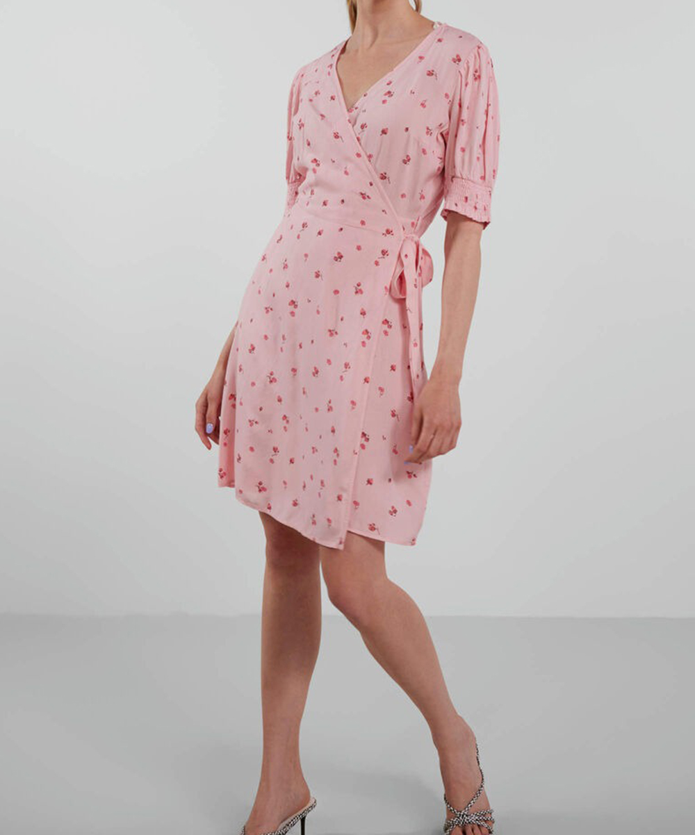 Rochie scurta Pieces, roz, S