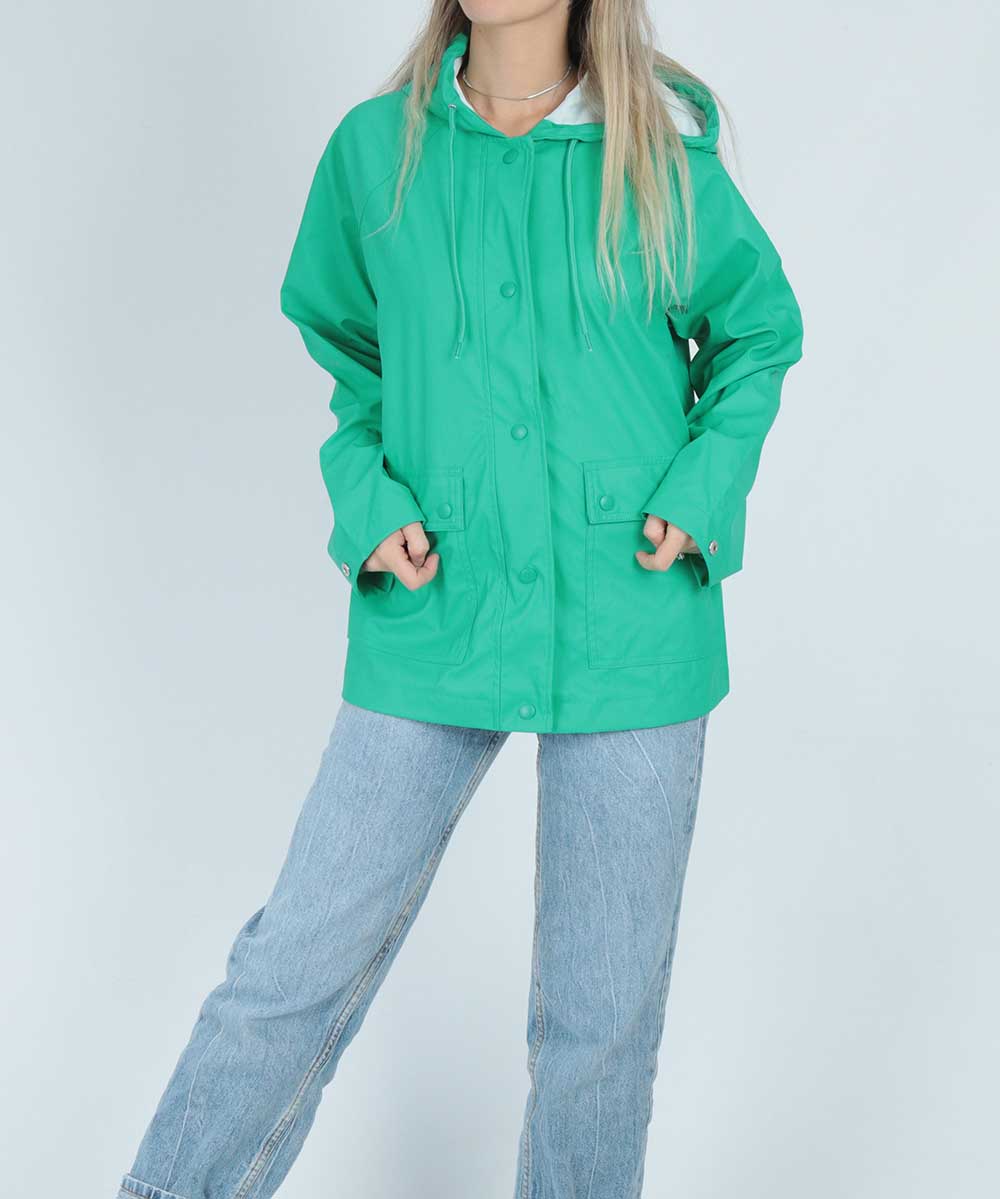 Geaca Pieces, verde, M