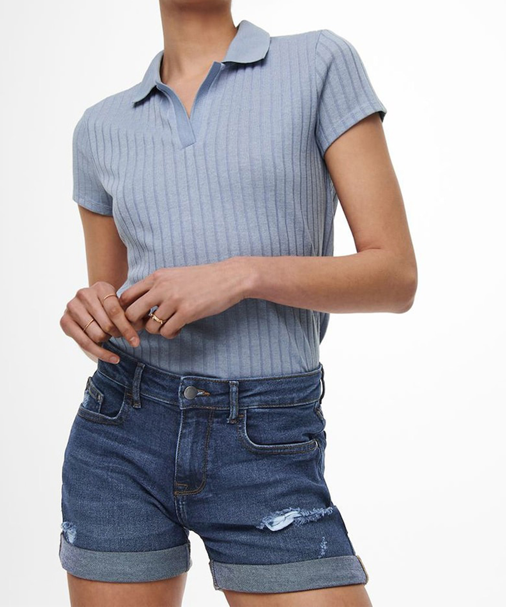 Pantaloni scurti Jacqueline de Yong, albastru