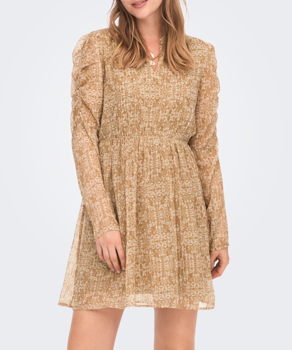Rochie scurta Only, maro, L