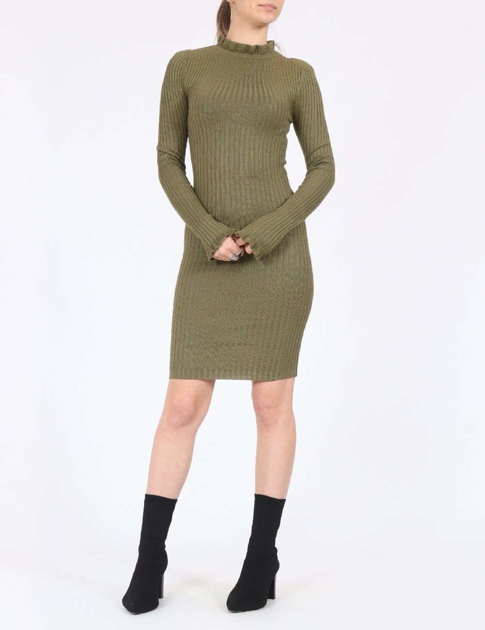 Rochie scurta Pieces, verde - 1 | YEO