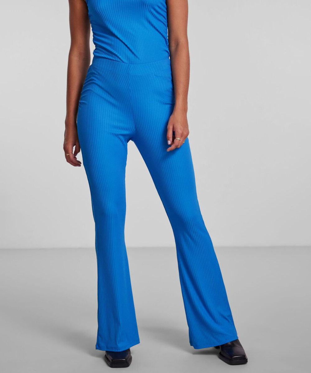 Pantaloni Pieces, albastru, S