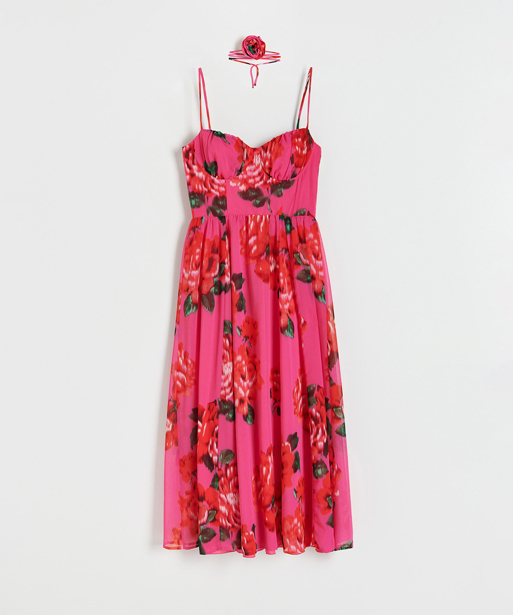 Rochie medie Reserved, roz, 40