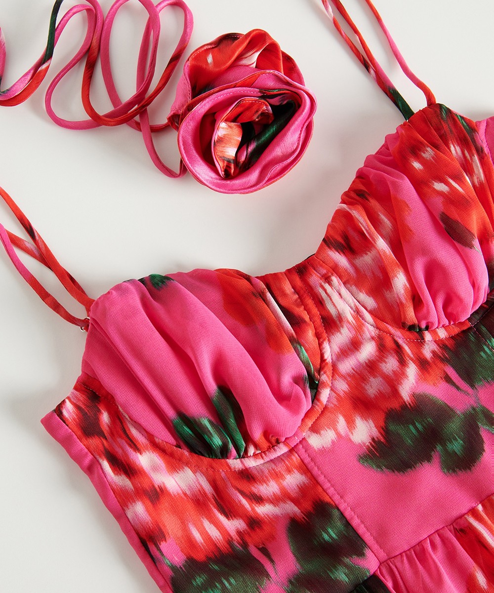 Rochie medie Reserved, roz, 40 - 1 | YEO