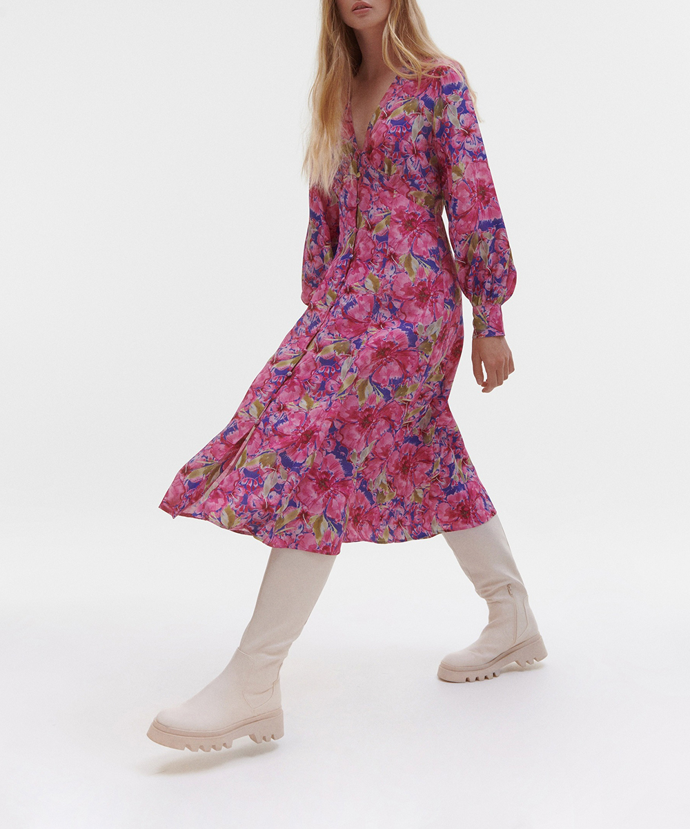 Rochie medie Reserved, roz