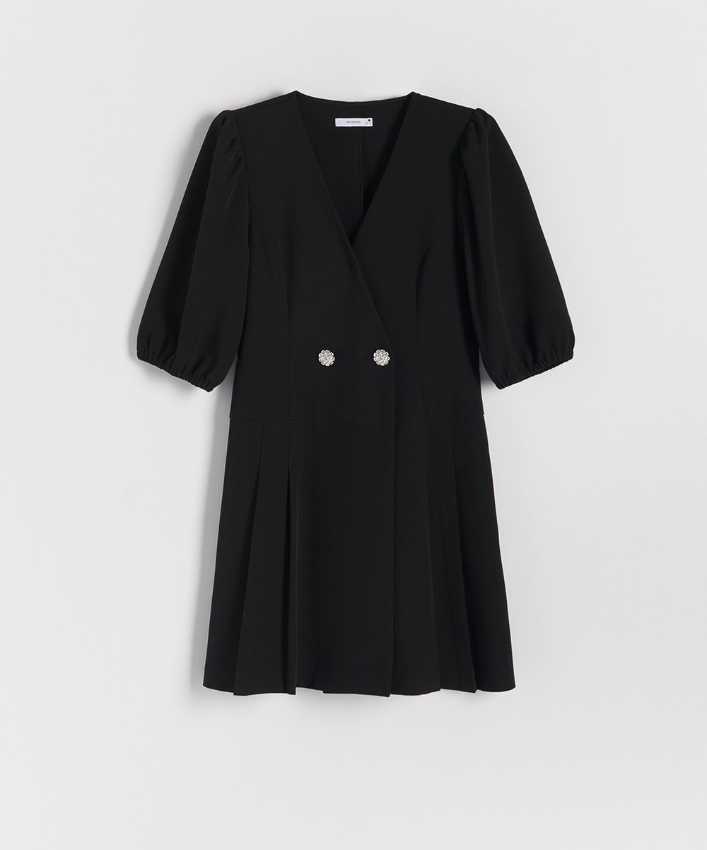 Rochie scurta Reserved, negru, 34 - 1 | YEO